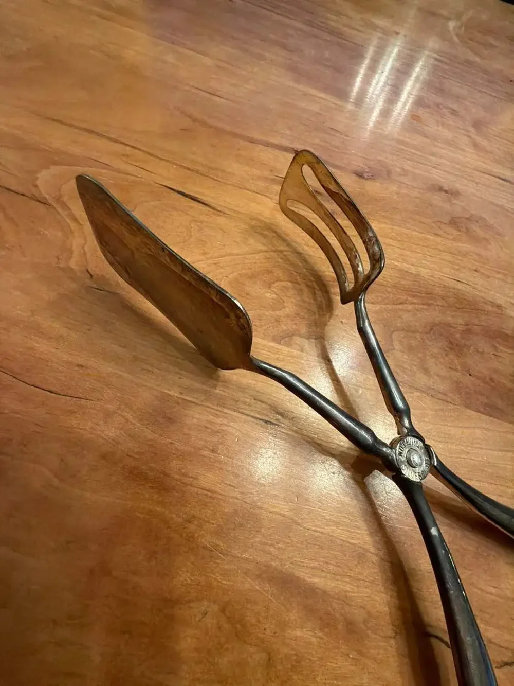 Vintage Taunton Silverplate Serving Tongs